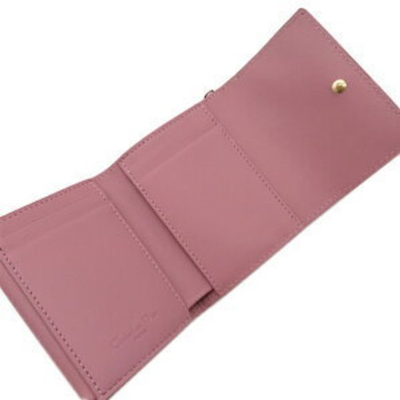 Dior Trifold Wallet Lady Lotus Lambskin Pink Cannage - Picture 7 of 14